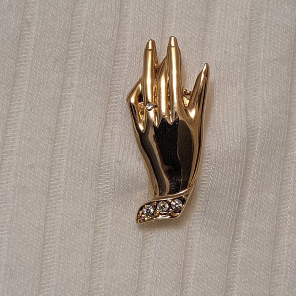 Vintage Michell Lynn brooch hand rhinestones Never worn - Picture 1 of 2